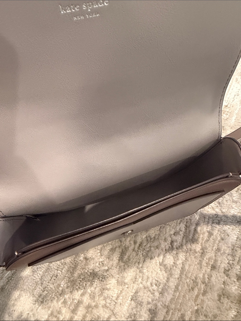 kate spade Two-Tone Mauve Brown Leather Crossbody - Picture 4 of 6